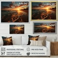 thumbnail image 4 of Designart "Scenic Sunset Beach II" Nautical & Beach Floater Framed Wall Art Living Room, 4 of 7