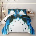 thumbnail image 2 of Homewish Princess Quilt King for Girls, Black Blue Bow King Coverlet Set, 3pcs 1 Bedspread and 2 Pillowcases, 2 of 7