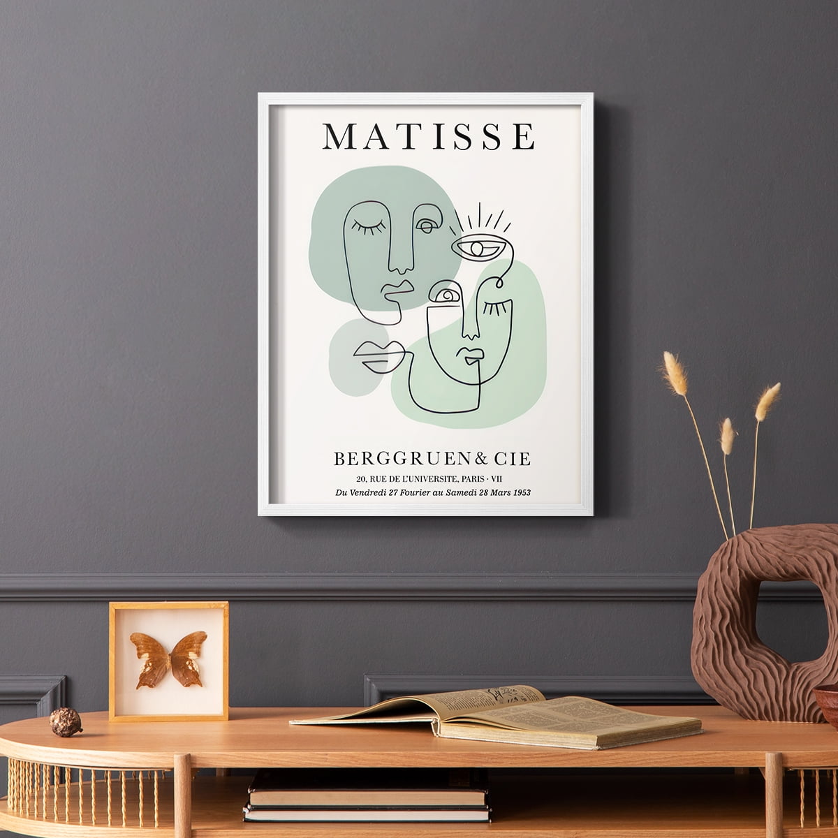Matisse CLXXIX Framed Print in White Solid Wood 8 x 10 Framed Print
