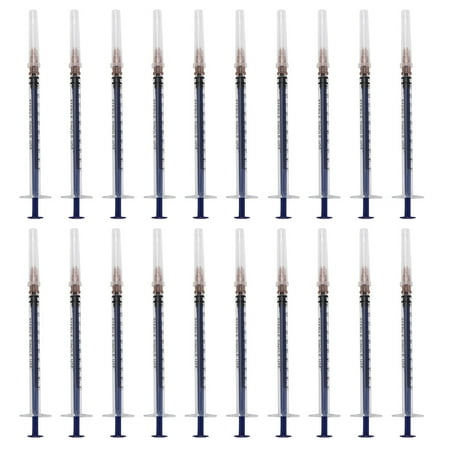 

20pcs 1ml Plastic Disposable Injector Measuring for Refilling Measuring Nutrient for Experiment
