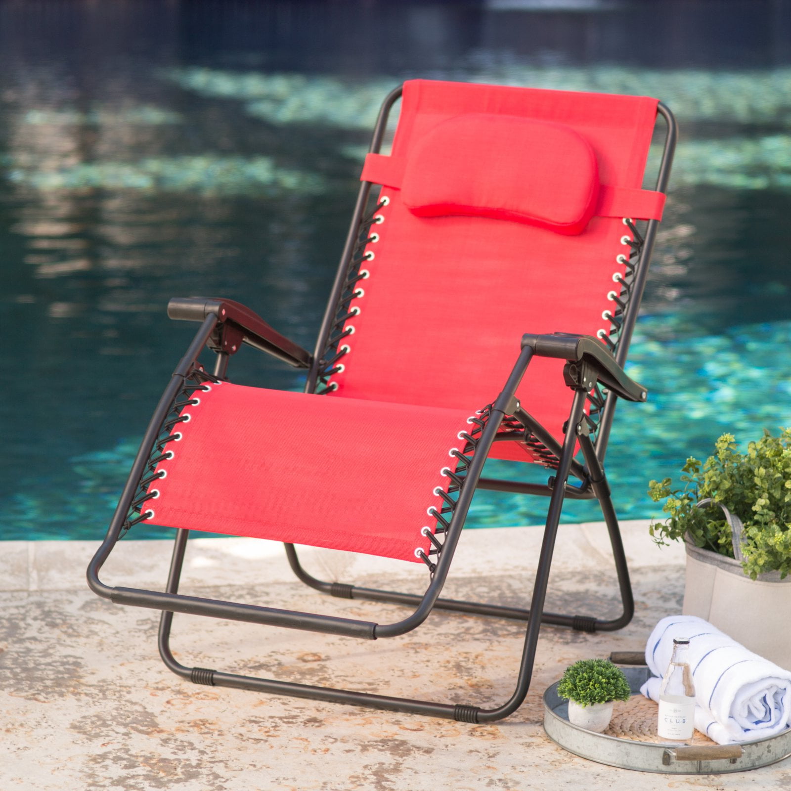 Caravan Sports Oversized Zero Gravity Recliner - Red - Walmart.com - Walmart.com