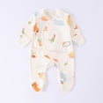 thumbnail image 2 of CAUYDY Preemie Pjs for Girls Newborn Fall Winter Clothing 3-6M 9-12M 18-24M Baby Long Sleeve Loungewear for Boys Infant Comfy Bodysuit Sizes 0-1 Months,Dark Blue, 2 of 4