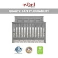 thumbnail image 6 of Oxford Baby Farmington 4-in-1 Convertible Crib, Rustic Gray, Wooden Crib, 6 of 17