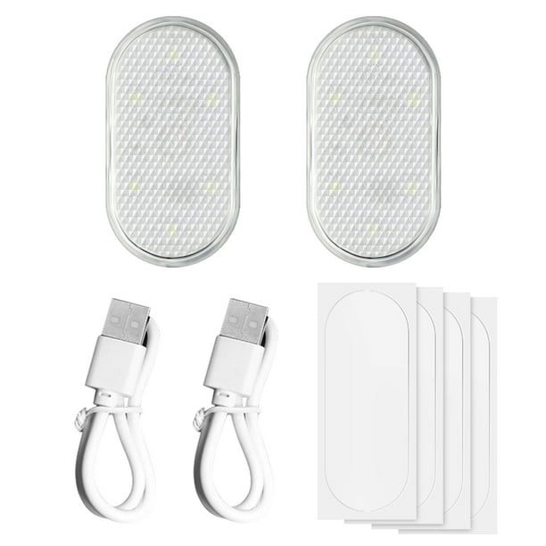 Luz táctil recargable de coche LED brillante Lámparas de techo Automóvil Interior Atmósfera Atmósfera Inspección Iluminación Pie 2pcs Luz azul sidaley EL006027-04B