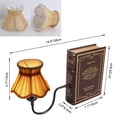 thumbnail image 3 of Kiven Cordless Bookshelf Lamp, 1-Light Rechargeable Bookcase Lighting with White Fabric Lampshade, Farmhouse Decorative Bookend, Cordless Table Lamp for Bedside Bookshelf Home Decor DZ00329-802, 3 of 8