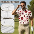 thumbnail image 5 of Aplkyhs Love Ladybug Matching Golf Shirts for Couple Quarter Zip Couple Golf Matching Outfits Breathable Fabric Mens Hawaiian Shirt Keep Cool in Hot Weather Machine Washable, 5 of 6