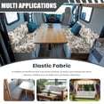 thumbnail image 3 of HELLHERO Stretch Polyester Spandex Camper Cushion Covers Compatible with Chair, RV Dinette Cushion Covers for Sofa Travel Trailer, Brown Leaf Print, 3 of 8