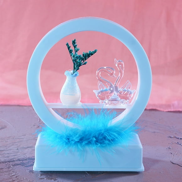 PEONAVET Decorative Lights Round Night Light Music Box, Soft Warm White Light Night Light, Suitable for Corridor, Bedroom, Children's Room, Kitchen, Stairs