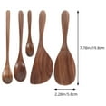 thumbnail image 4 of FUTUREORYY 5Set Serving Spoons Wooden Spoon Assorted Color 19.8X5.8X0.5In, 4 of 6