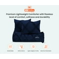 thumbnail image 3 of SGI Super King Plus Diamond Ruffle Comforter Set Microfiber 3 Piece Navy Blue, 3 of 5