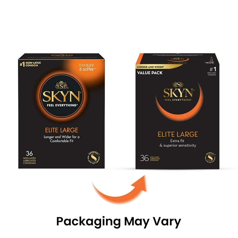 SKYN Elite Large Non-Latex Lubricated Condoms, 36 Count HSA/FSA Eligible -  Walmart.com