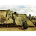 thumbnail image 3 of Van Gogh, Vincent 18x14 Black Modern Framed Museum Art Print Titled - Cottage With Woman Digging, 3 of 5