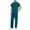 Sky Blue, variant on HAJWOH Mens Scrubs Sets Stretchy Nursing Uniform Short Sleeve V Neck Scrub & Pants Solid Color Medical Scrub Sets with Multi Pocket Royal Blue S