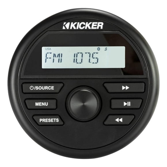 Kicker 46KMC2 Récepteur de Centre de Média de Montage de Jauge de Qualité Marine Résistant aux Intempéries