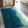 thumbnail image 4 of Rectangle Area Rug 4x6ft,Abstract Waves Gradient Green Washable Carpet Non-Slip Runner Accent Rugs Indoor Floor Mat for Bedroom Living Room Decor,Ocean Ripple Seamless, 4 of 9