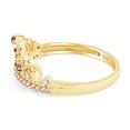 thumbnail image 3 of Jewel Zone US Simulated Multi Stone Rapunzel Princess Style Engagement Crown Ring In 14k Yellow Gold Over Silver-10.5, 3 of 6
