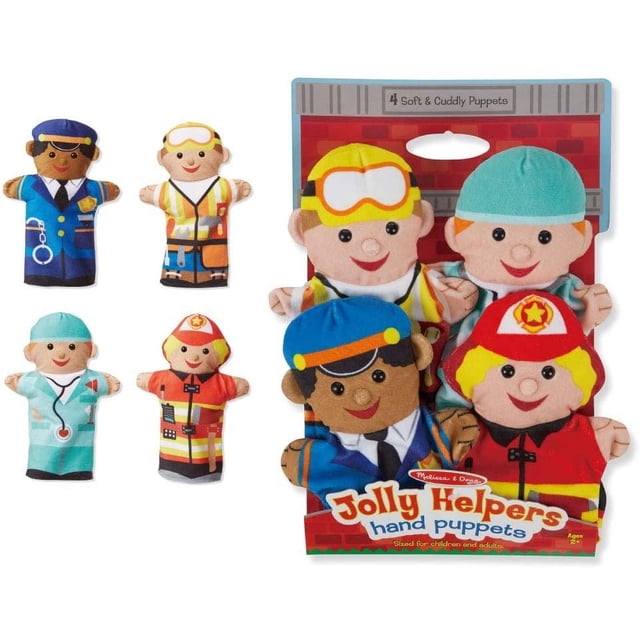 Marionetas de mano Melissa & Doug Jolly Helpers set de 4
