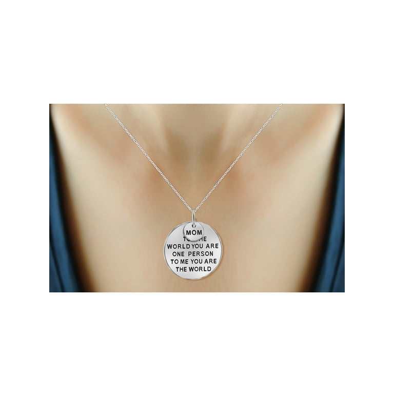 【bighugclub】MOM necklace JewelersClub Mom Necklace Sterling Silver Necklace for Women