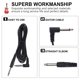 thumbnail image 3 of unbranded 2Ud Cable Para Guitarra Negro Con Conectores 6.35mm Duradero Para Audio Y Conexión De Altavoces, 3 of 8