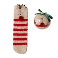 thumbnail image 2 of Lroveb Womens Fuzzy Christmas Socks Socks For Women Girls Gifts Cute Fun Cozy Fluffy Winter Warm Slipper Xmas Holiday Socks, 2 of 5