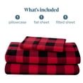 thumbnail image 6 of Bare Home Ultra-Soft Sheet Set - Premium 1800 Collection - Deep Pockets - 3-Pieces - Twin XL, Buffalo Plaid - Red/Black, 6 of 6