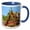Blue/White, variant on 3drose, Red Buddha, Wat Pho Temple, Bangkok, Thailand. Built in 1600s., 11oz Two-tone Black Mug