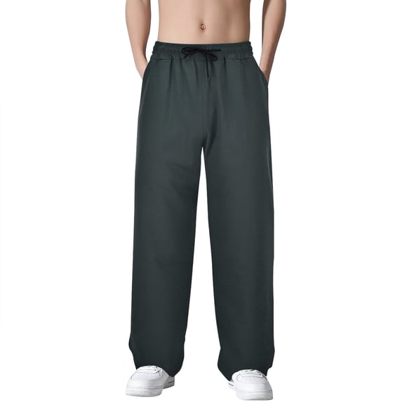 Ketyyh-chn99 Mens Golf Pants Fall Fashion Men's Pants With Deep Pockets Loose Fit Casual Jogging Trousers For Running Workout Training Basketball Dark Gray,M