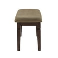 thumbnail image 4 of Weston Home Upholstered Fabric Seat Dining Bench, Beige/Espresso, 4 of 4