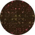 thumbnail image 1 of Ahgly Company Machine Washable Indoor Round Transitional Red Brown Area Rugs, 3' Round, 1 of 7
