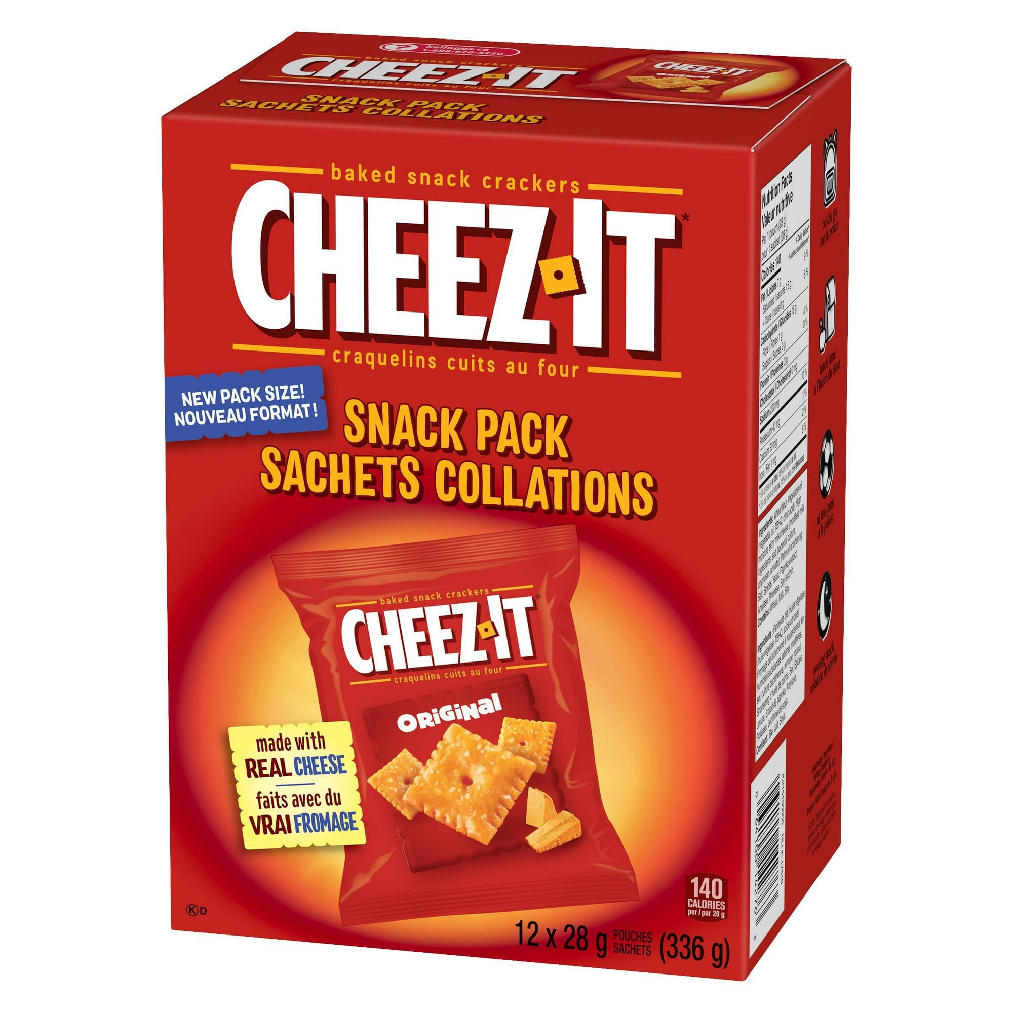 Cheez-It Baked Snack Crackers Original 12x28g