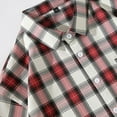 thumbnail image 4 of WREESH Men's Button Down Shirts Classic Plaid Short Sleeve with Turn-Down Collar and Pockets for Everyday Casual Wear Red, 4 of 9