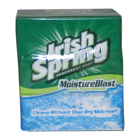 Moisture Blast Deodorant Soap by Irish Spring for Unisex - 3 x 4 oz Soap