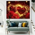 thumbnail image 7 of Sparkling Heart and Rose Backdrop Romantic Dreamy Valentine's Day Photography Background Red Golden Heart Couple Valentine Party Decorations Banner Supplies Photo Booth Props, 7 of 7