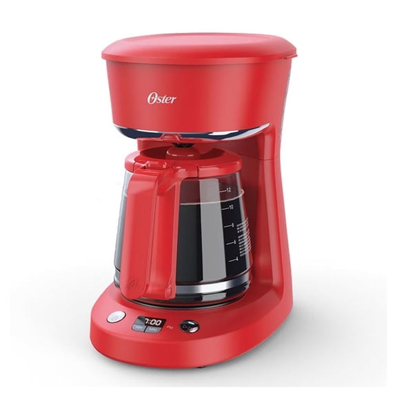 Cafetera Programable Oster 12 Tazas Roja