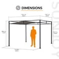 thumbnail image 2 of Sunjoy 10 ft. x 10 ft. Outdoor Pergola, with Sun-Proof Canopy, Patio Metal Pergolas Gazebos For Backyard, 2 of 10