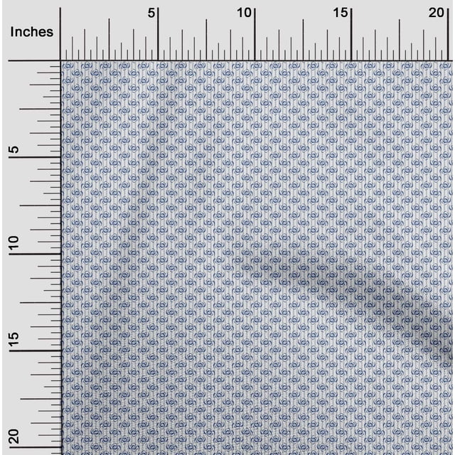 oneOone Polyester Lycra Medium Blue Fabric Geometric Small Craft Projects Decor Fabric Printed By The Yard 56 Inch Wide