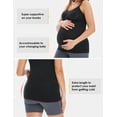 thumbnail image 4 of HOFISH Women's Maternity Nursing Top Breastfeeding Tank Top Tee Shirt Pregnancy Shirt Black, Grey, Navy, Small, 4 of 6
