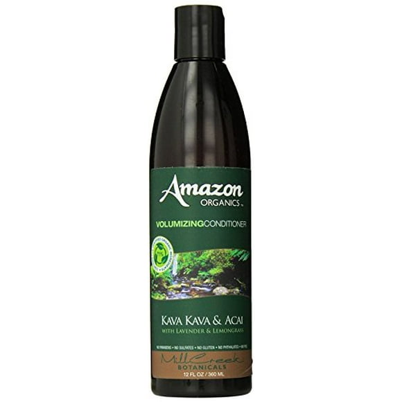Mill Creek Amazon Organics Volumizing Conditioner, Kava Kava and Acai Grass, 12 Fluid Ounce