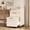 White, variant on Fluted 3-Drawer Mobile Filing Cabinet with Lock Walnut