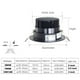 thumbnail image 4 of Focos LED antideslumbrantes regulables AC220V 110V Foco de techo LED empotrado de aluminio COB Lámpara de techo, 4 of 5