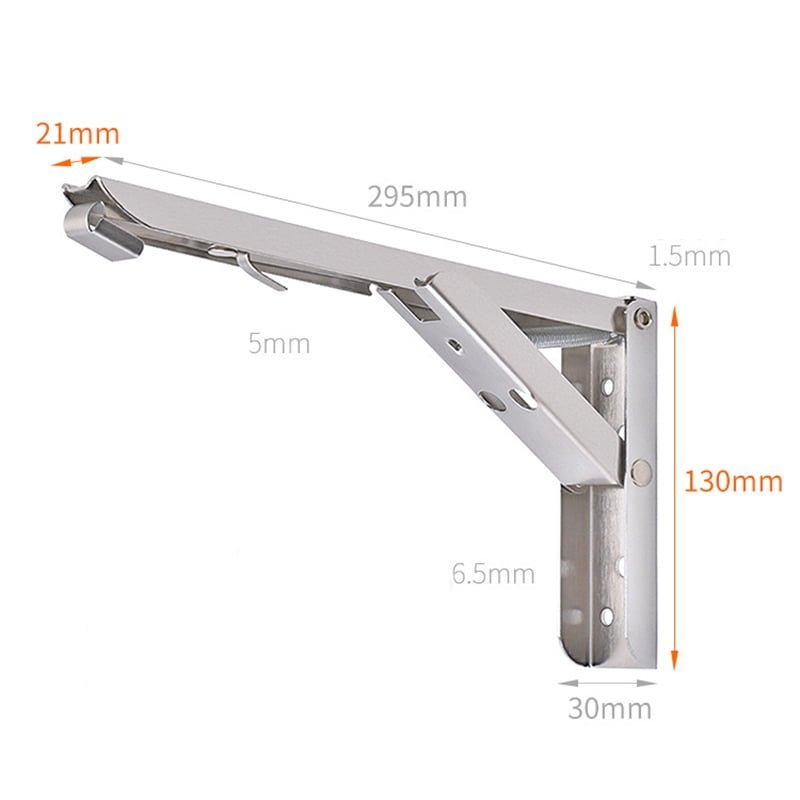 2PCS Stainless Steel Triangular Folding Table Folding Bracket Catch