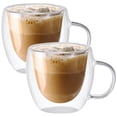 thumbnail image 2 of Comprado en un paquete de 2 Taza de café con asa de cinta resistente Taza de agua creativa transparente de alto borosilicato Capacidad: 150 ml A1 alta tasa de daños fortalece el ANGGREK  Otros, 2 of 7