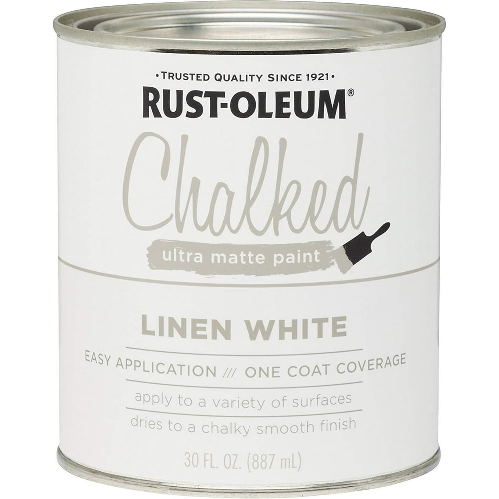 RustOleum 285140 Ultra Matte Interior Chalked Paint 30 oz, Linen White