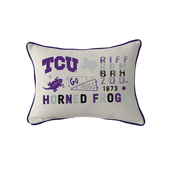 Little Birdie  TCU Horned Frogs Rectangular Piped Pillow