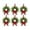 C, variant on YujiCraft Artificial Christmas Wreaths,12 Inch Pre-Lit Artificial Christmas Wreath with Red Bow, Cones and Red Berries, 3D Garland for Front Door Decoration and Holiday Home Decor,B