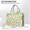 thumbnail image 3 of Large Capacity Tote Bag,Yellow Lemon Fruit Flowers Yellow Pattern Handbag Fashion Luxury Tote Bag,15.7"x13"x 5.1" Inches,Laptop Compatible, 3 of 6