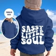 thumbnail image 6 of Byoo Tween Girl's Preppy Letter Hoodie Casual Hooded Sweatshirt Fall Winter Pullover Top, 6 of 6