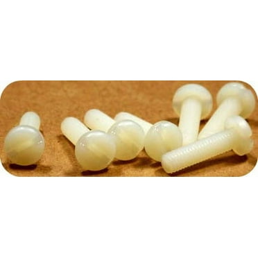4-40 x 11/16" Machine Screws / Slotted / Pan Head / Nylon / Natural (White) - 2500 Piece Carton