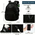 thumbnail image 2 of Large Capacity School Backpack w/ USB Charging & Laptop Compartment - Perfect for Travel!, 2 of 5