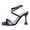 Blue, variant on SBYOJLPB Sandals for Women's Fashion Casual High Heel Fine Toe Gold Rhinestone Metallic Wind Party Sandals